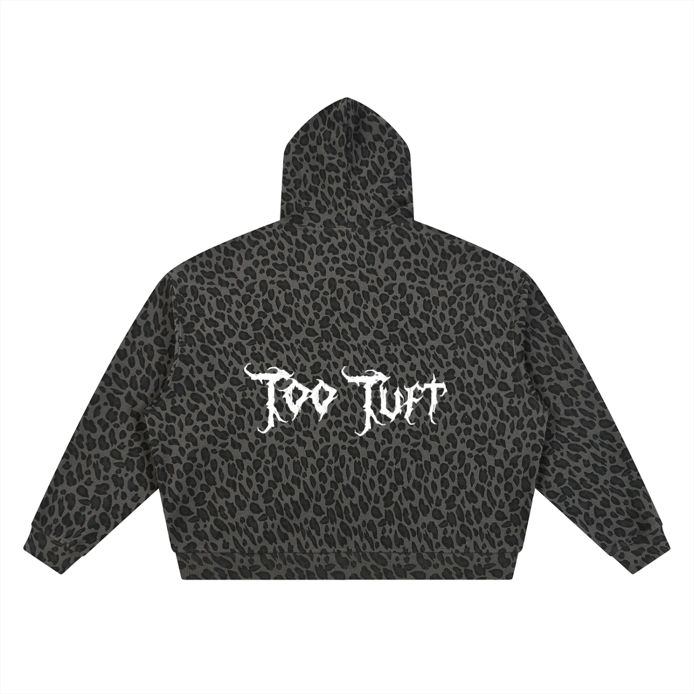Too Tuft Unisex Leopard Print Waffle Full Zip Hoodie